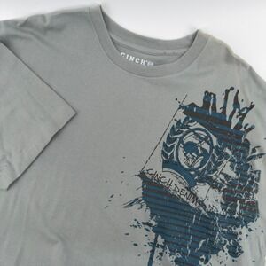 NEW Cinch Mens T Shirt Size XL Gray Cotton‎ Graphic Print Short Sleeve Crew Neck